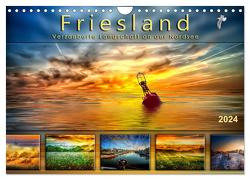 Friesland, verzauberte Landschaft an der Nordsee (Wandkalender 2024 DIN A4 quer), CALVENDO Monatskalender von Roder,  Peter