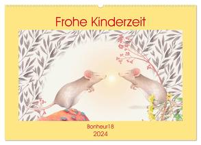 Frohe Kinderzeit (Wandkalender 2024 DIN A2 quer), CALVENDO Monatskalender von Bonheur18,  Bonheur18