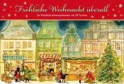 Fröhliche Weihnacht überall. Ein Windlicht-Adventskalender mit 24 Türchen von Haseloff,  Ulrike