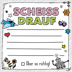 FUCK: Scheiß drauf – Klebezettel von Riva Verlag