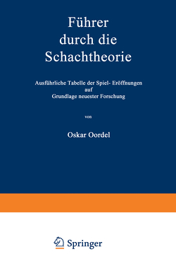 Führer durch die Schachtheorie von Cordel,  Oskar