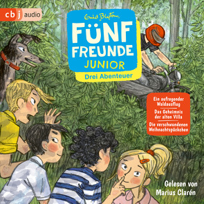 Fünf Freunde JUNIOR – Drei Abenteuer – Ein aufregender Waldausflug. Das Geheimnis der alten Villa. Die verschwundenen Weihnachtspäckchen von Blyton,  Enid, Clarén,  Marius, Lang,  Elisabeth