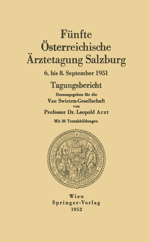 Fünfte Österreichische Ärztetagung Salzburg von Arzt,  Leopold