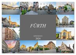 Fürth Impressionen (Tischkalender 2024 DIN A5 quer), CALVENDO Monatskalender von Meutzner,  Dirk