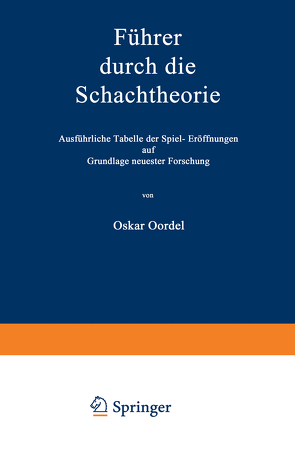 Führer durch die Schachtheorie von Cordel,  Oskar