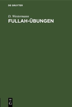 Fullah-Übungen von Westermann,  D.