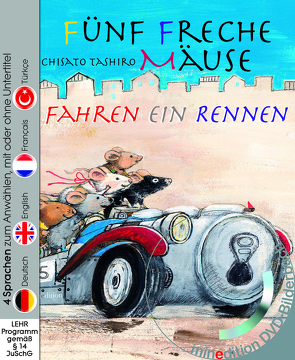 Fünf freche Mäuse fahren ein Rennen (Buch mit DVD) von Tashiro,  Chisato