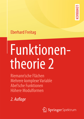 Funktionentheorie 2 von Freitag,  Eberhard