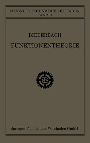 Funktionentheorie von Bieberbach,  Dr. Ludwig