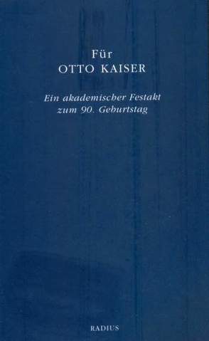 Für Otto Kaiser von Kepper,  Martina