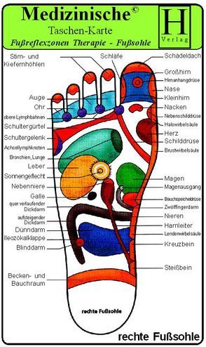 Fussreflexzonen Therapie – Fusssohle- Medizinische Taschen-Karte von Hawelka Verlag,  Hawelka