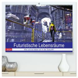 Futuristische Lebensräume (hochwertiger Premium Wandkalender 2024 DIN A2 quer), Kunstdruck in Hochglanz von KarstenSchröder,  KarstenSchröder