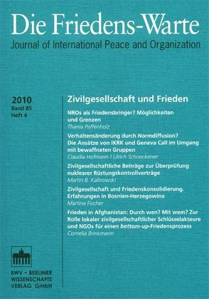 FW – Heft 04/2010, Jg. 85 von Rittberger,  Volker, Tomuschat,  Christian