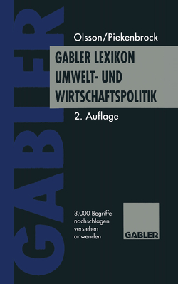 Gabler Lexikon Umwelt- und Wirtschaftspolitik von Olsson,  Michael, Piekenbrock,  Dirk