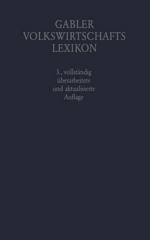 Gabler Volkswirtschafts Lexikon