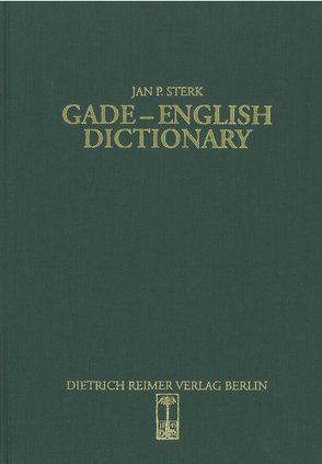 Gade-English Dictionary von Sterk,  Jan P