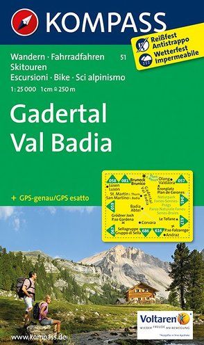 KOMPASS Wanderkarte Gadertal – Val Badia von KOMPASS-Karten GmbH