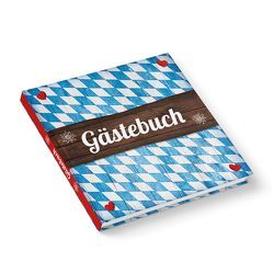 Gästebuch „Bayern Raute auf Holz“ (Hardcover 21×21 cm, Blankoseiten)
