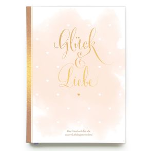 Gästebuch Hochzeit in Gold| Hochzeitsbuch für Gäste mit Gold-Veredelung | Hardcover, 128 Seiten mit Leseband | Gästebuch Hochzeit mit Fragen von Heisenberg,  Sophie