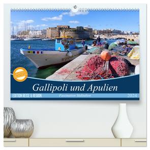 Gallipoli und Apulien – Faszination Süditalien (hochwertiger Premium Wandkalender 2024 DIN A2 quer), Kunstdruck in Hochglanz von Schikore,  Martina