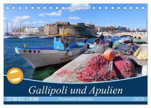 Gallipoli und Apulien – Faszination Süditalien (Tischkalender 2024 DIN A5 quer), CALVENDO Monatskalender von Schikore,  Martina