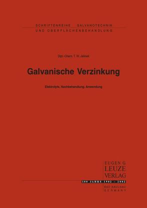 Galvanische Verzinkung von Jelinek,  T W