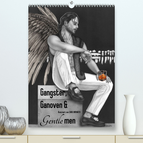 GANGSTER, GANOVEN & Gentlemen. Man-up Illustrationen, Zeichnungen, Grafiken und Malerei mit Mannsbildern der Marke „Burlesque up your wall“ von Sara Horwath (Premium, hochwertiger DIN A2 Wandkalender 2023, Kunstdruck in Hochglanz) von Horwath,  Sara, up your wall,  Burlesque