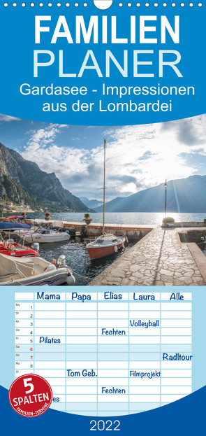 Familienplaner Gardasee – Impressionen aus der Lombardei (Wandkalender 2022 , 21 cm x 45 cm, hoch) von Mosert,  Stefan