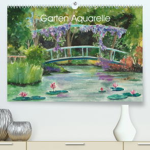 Garten Aquarelle (Premium, hochwertiger DIN A2 Wandkalender 2023, Kunstdruck in Hochglanz) von Krause,  Jitka