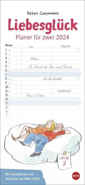 Gaymann: Liebesglück Planer für zwei 2024 von Peter,  Gaymann