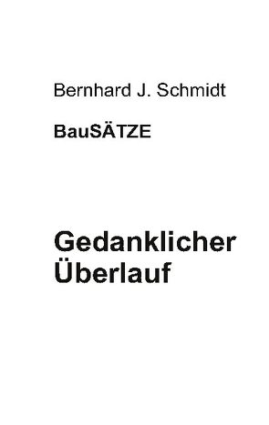 Gedanklicher Überlauf von Schmidt,  Bernhard J.