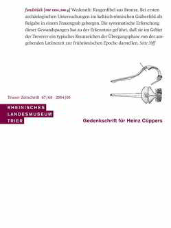 Gedenkschrift für Heinz Cüppers