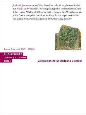 Gedenkschrift für Wolfgang Binsfeld