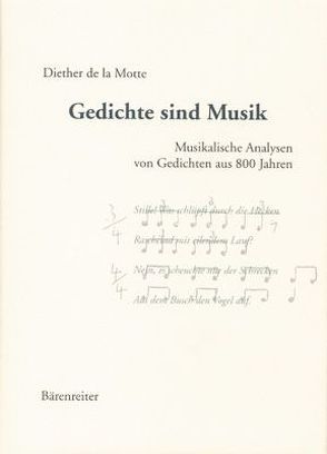 Gedichte sind Musik von Motte,  Diether de la