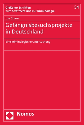 Gefängnisbesuchsprojekte in Deutschland von Sturm,  Lisa