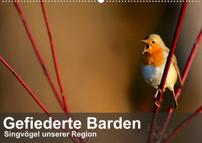 Gefiederte Barden – Singvögel unserer Region (Wandkalender 2023 DIN A2 quer) von Krebs,  Alexander