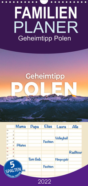 Familienplaner Geheimtipp Polen (Wandkalender 2022 , 21 cm x 45 cm, hoch) von SF