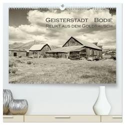 Geisterstadt Bodie – Relikt aus dem Goldrausch (schwarz-weiß) (hochwertiger Premium Wandkalender 2024 DIN A2 quer), Kunstdruck in Hochglanz von Wigger,  Dominik