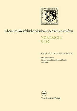 Geisteswissenschaften von Fellerer,  Karl Gustav