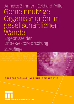 Gemeinnützige Organisationen im gesellschaftlichen Wandel von Hallmann,  Thorsten, Priller,  Eckhard, Schwalb,  Lilian, Zimmer,  Annette