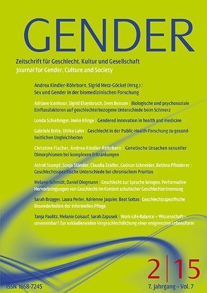 GENDER 2/2015 von Kindler-Röhrborn,  Andrea, Metz-Göckel,  Sigrid