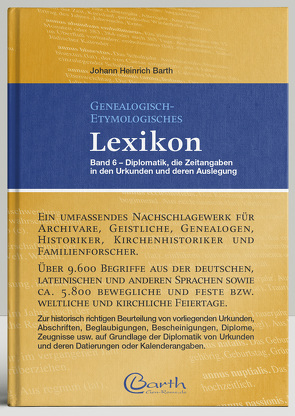 Genealogisch-Etymologisches Lexikon von Barth,  Johann Heinrich, Jahn,  Ralf G