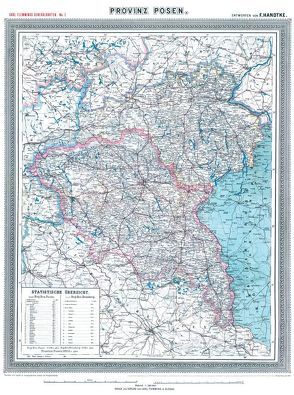 Historische Karte: Provinz POSEN im Deutschen Reich – um 1905 [gerollt] von Handtke,  Friedrich, Rockstuhl,  Harald