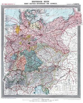 General-Karte Deutsches Reich – DEUTSCHLAND – um 1903 [gerollt] von Handtke,  Friedrich, Rockstuhl,  Harald