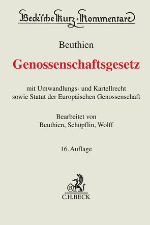 Genossenschaftsgesetz von Beuthien,  Volker, Schöpflin,  Martin, Wolff,  Reinmar