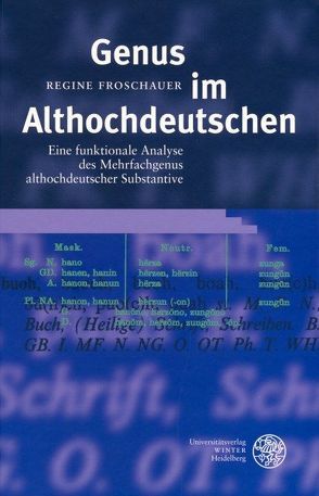 Genus im Althochdeutschen von Bergmann,  Rolf, Froschauer,  Regine, Leiss,  Elisabeth