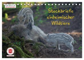 GEOclick Lernkalender: Steckbriefe einheimischer Wildtiere (Tischkalender 2024 DIN A5 quer), CALVENDO Monatskalender von Feske,  Klaus