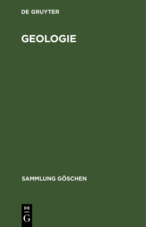 Geologie von Lotze,  Franz