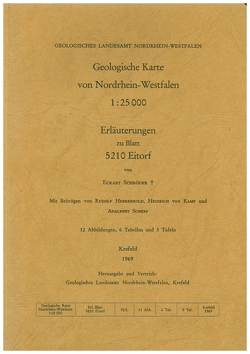 Geologische Karten von Nordrhein-Westfalen 1:25000 / Eitorf von Herberhold,  Rudolf, Kamp,  Heinrich von, Scherp,  Adalbert, Schröder,  Eckart