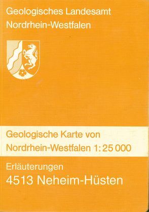 Geologische Karten von Nordrhein-Westfalen 1:25000 / Neheim-Hüsten von Kühne,  Friedrich, Pfeffer,  Paul
